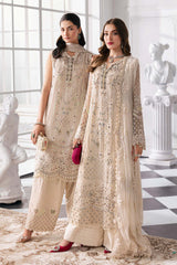 3-PC Unstitched Embroidered Organza By Maria B | BD-3007