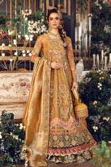 BD-2907 | 3Pc Unstitched Suit Embroidered Organza Wedding Mbroidered By Maria B