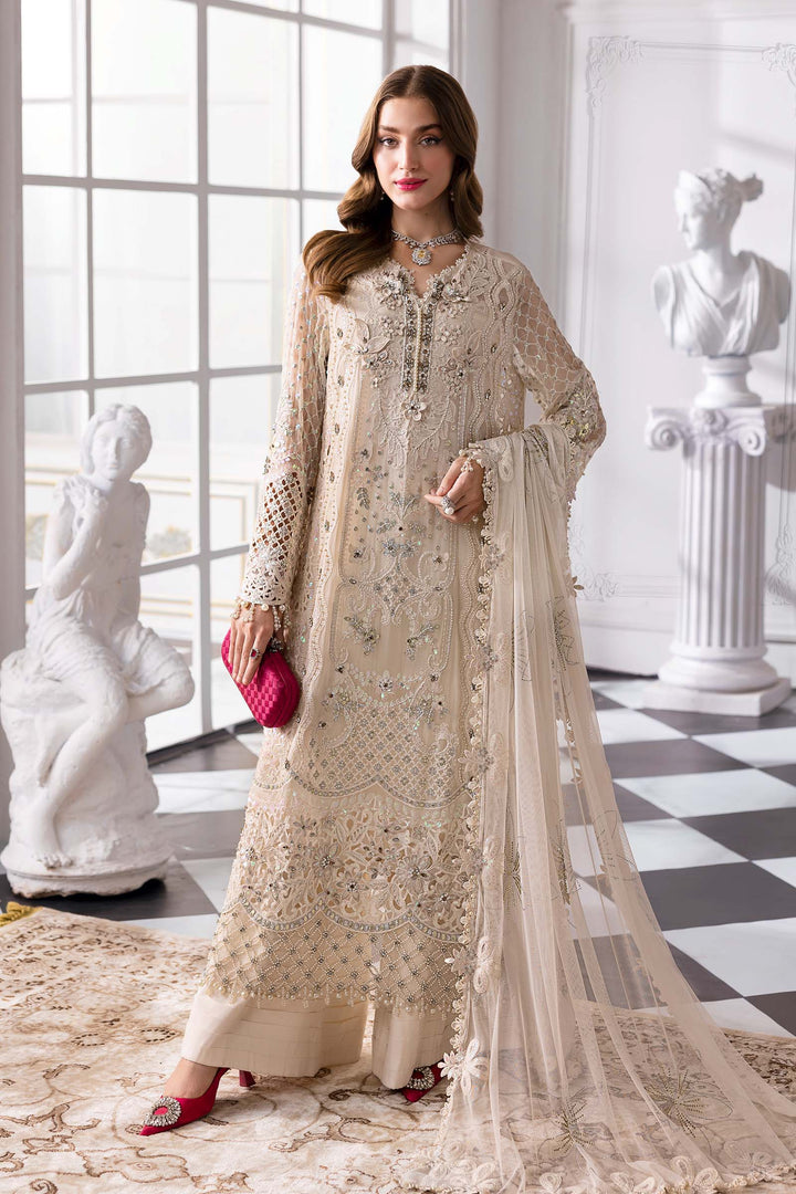 3-PC Unstitched Embroidered Organza By Maria B | BD-3007