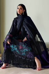 3 Piece Unstitched Embroidered Raw Silk Suit By MARIA B