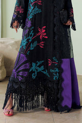 3 Piece Unstitched Embroidered Raw Silk Suit By MARIA B