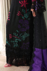3 Piece Unstitched Embroidered Raw Silk Suit By MARIA B