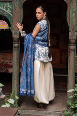 3 Piece Unstitched Embroidered Irish Linen Suit By MARIA B