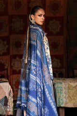 3 Piece Unstitched Embroidered Irish Linen Suit By MARIA B
