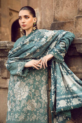 MPT-2408-A - Unstitched Printed Linen Suit Winter M.Prints - Maria B