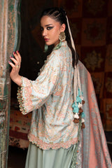 3 Piece Unstitched Embroidered Irish Linen Suit By MARIA B