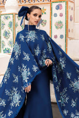 3-PC Unstitched Embroidered Twill Linen Mprints By Maria B | MPT-2808-B