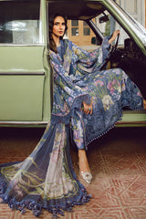 3 Piece Unstitched Embroidered Linen Suit By Maria B | MPT-2708-B