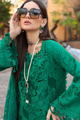 3 Piece Unstitched Embroidered Dobby Lawn Suit By Maria B D-2508-B