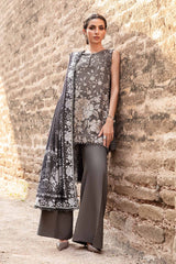 MPT-2408-B - Unstitched Printed Linen Suit Winter M.Prints - Maria B