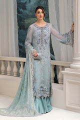 3 Piece Unstitched Embroidered Chiffon By Maria B | MPC-25-108