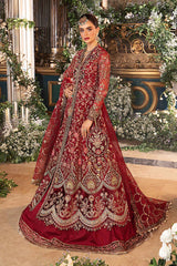 BD-2908 | 3Pc Unstitched Suit Embroidered Organza Wedding Mbroidered By Maria B