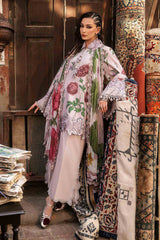 3 Piece Unstitched Embroidered Cambric Suit By MARIA B