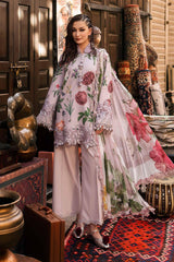 3 Piece Unstitched Embroidered Cambric Suit By MARIA B