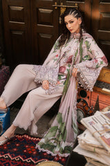 3 Piece Unstitched Embroidered Cambric Suit By MARIA B