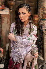 3 Piece Unstitched Embroidered Cambric Suit By MARIA B