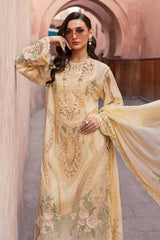 3 Piece Unstitched Embroidered Dobby Lawn Suit By Maria B D-2509-A