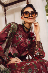 3 Piece Unstitched Embroidered Linen Suit By Maria B | MPT-2709-A
