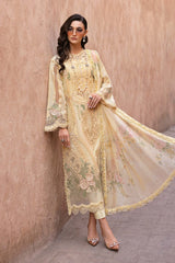 3 Piece Unstitched Embroidered Dobby Lawn Suit By Maria B D-2509-A