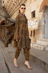 MPT-2409-A | 3Pc Unstitched Suit Printed Cambric Fall Edit 24 By Maria B