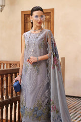 3 Piece Unstitched Embroidered Dobby Lawn Suit By Maria B D-2509-B
