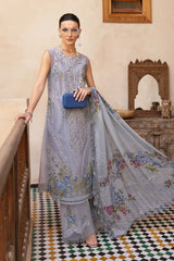 3 Piece Unstitched Embroidered Dobby Lawn Suit By Maria B D-2509-B