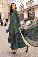 MPT-2409-B | 3Pc Unstitched Suit Printed Cambric Fall Edit 24 By Maria B