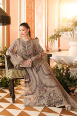 3 Piece Unstitched Embroidered Chiffon Suit By Maria B