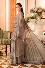 3 Piece Unstitched Embroidered Chiffon Suit By Maria B