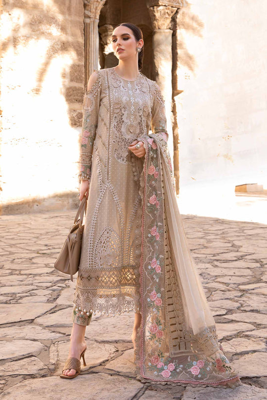 D-2410-A | 3PC Unstitched Luxury Lawn By Maria B