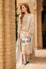 D-2414-B | 3PC Unstitched Luxury Lawn By Maria B
