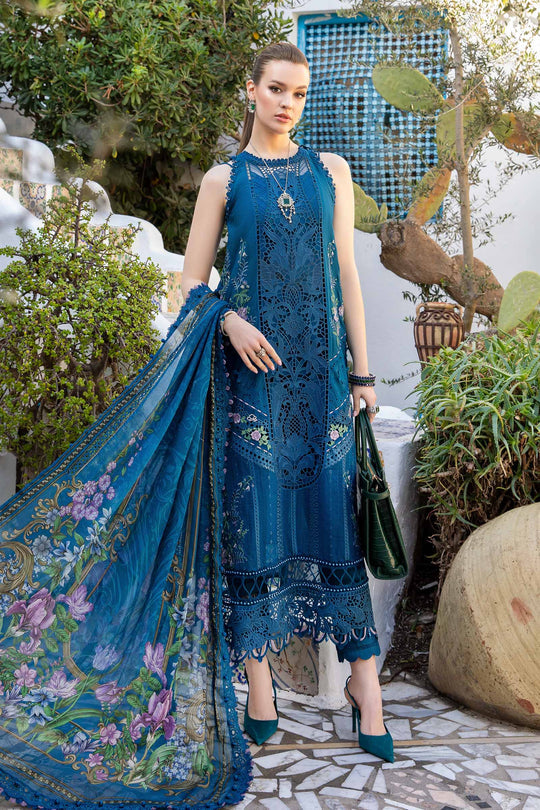 D-2415-A | 3PC Unstitched Luxury Lawn By Maria B