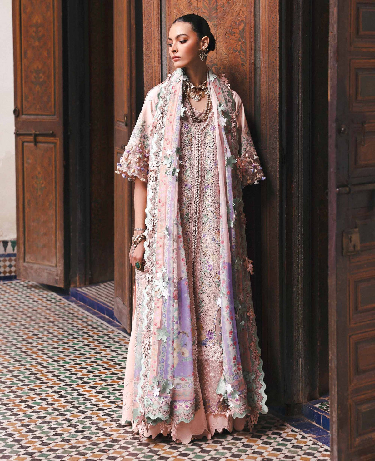 3-PC Unstitched Embroidered Lawn Reine By Republic Womenswear | Dahlia