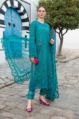 D-2402-A | 3PC Unstitched Luxury Lawn By Maria B