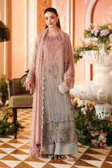 3 Piece Unstitched Embroidered Chiffon Suit By Maria B