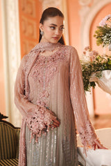 3 Piece Unstitched Embroidered Chiffon Suit By Maria B