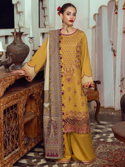 AFSANA | 3 Pc Unstitched Suit Kashmiri Hand Wooven Embroidered Shawl Collection Bayaan By Cinq