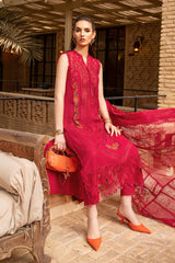 D-2404-A | 3PC Unstitched Luxury Lawn By Maria B