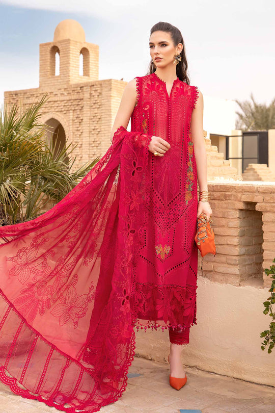 D-2404-A | 3PC Unstitched Luxury Lawn By Maria B