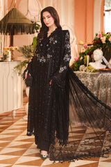 3 Piece Unstitched Embroidered Chiffon Suit By Maria B