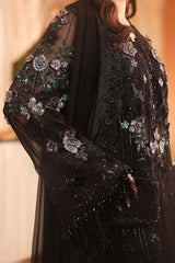 3 Piece Unstitched Embroidered Chiffon Suit By Maria B