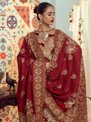 AASHANA | 3 Pc Unstitched Suit Kashmiri Hand Wooven Embroidered Shawl Collection Bayaan By Cinq