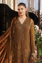 3 Piece Unstitched Embroidered Chiffon Suit By Maria B
