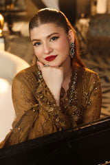 3 Piece Unstitched Embroidered Chiffon Suit By Maria B