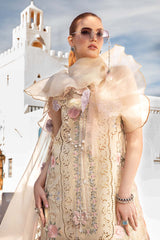 D-2406-B | 3PC Unstitched Luxury Lawn By Maria B