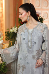 3 Piece Unstitched Embroidered Chiffon Suit By Maria B