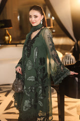 3 Piece Unstitched Embroidered Chiffon Suit By Maria B