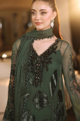 3 Piece Unstitched Embroidered Chiffon Suit By Maria B