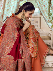 GERWA | 3 Pc Unstitched Suit Kashmiri Hand Wooven Embroidered Shawl Collection Bayaan By Cinq