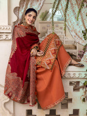 GERWA | 3 Pc Unstitched Suit Kashmiri Hand Wooven Embroidered Shawl Collection Bayaan By Cinq